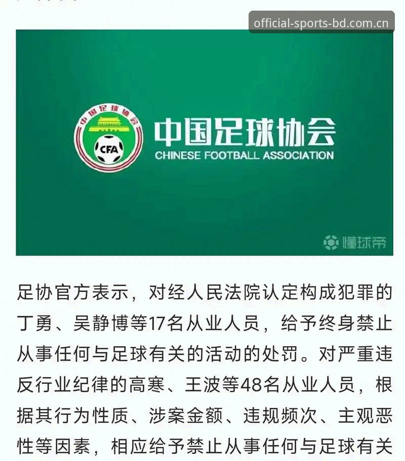 中国足协第三批禁足名单出炉：17人终身禁赛，48人遭重罚的3大看点